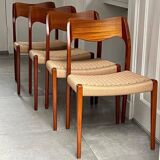 Chaises de salle à manger modèle 71 par Niels Otto Møller, années 1950, lot de 4