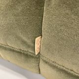 Vintage 2 and 3 seater green velvet togo set