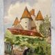Aquarelle Chateau Vintage