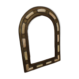Berber mirror in brass and bone