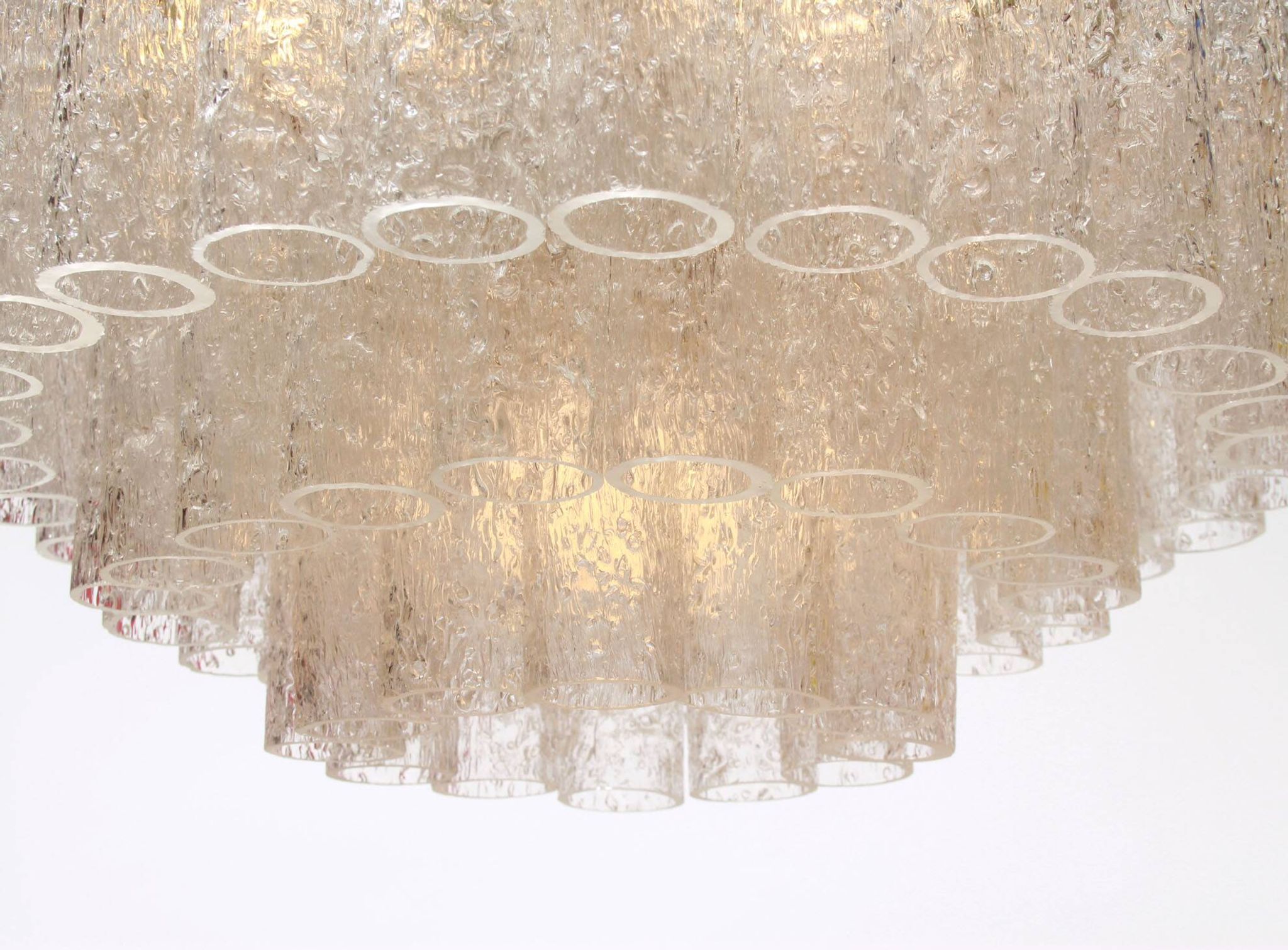 German 1960s chandelier with 60 cristall glass tubes