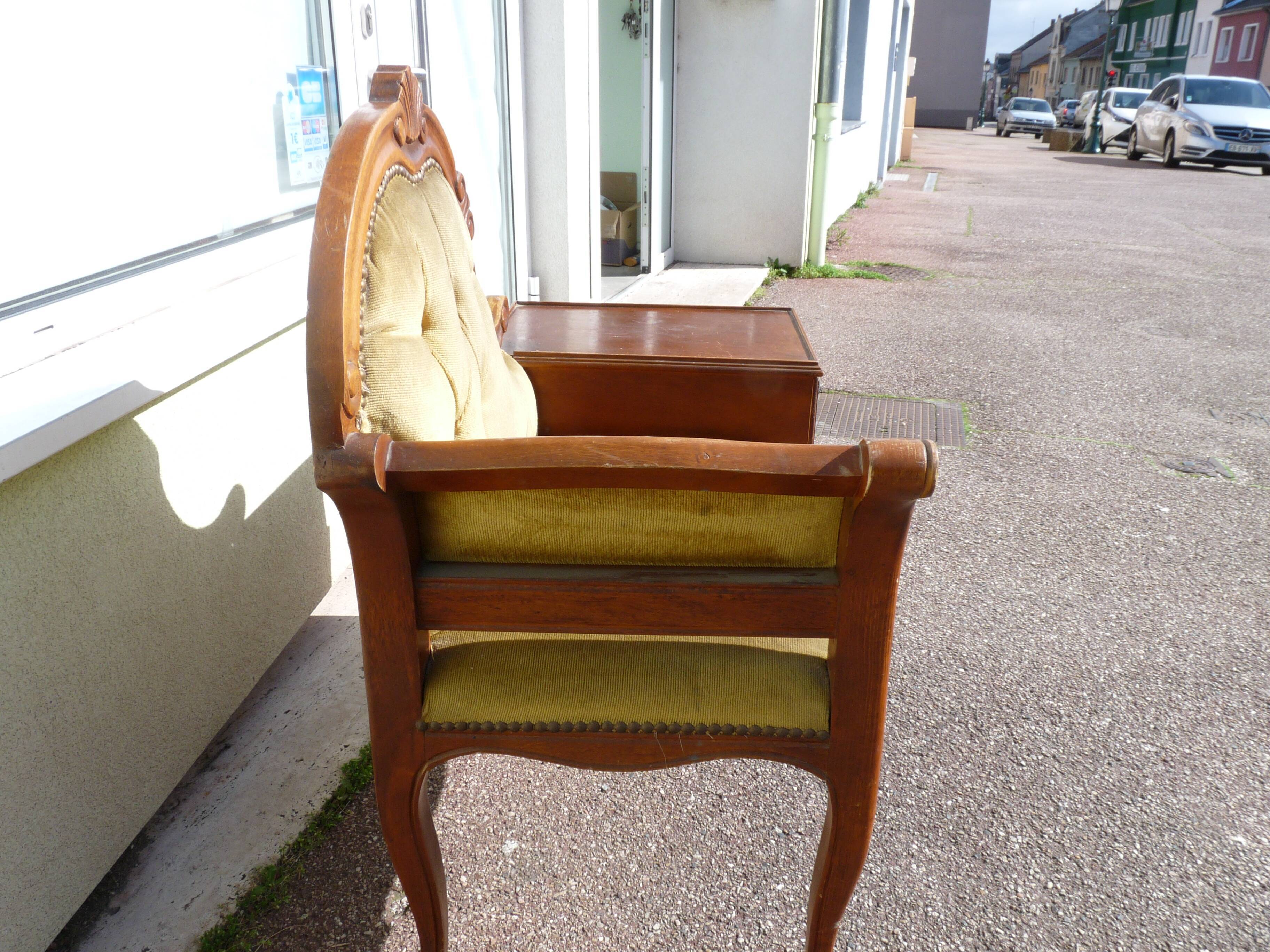Old phone furniture with seating