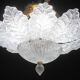 Ischia, Murano Clear trasparent Vintage Glass Ceiling Light, 1970s
