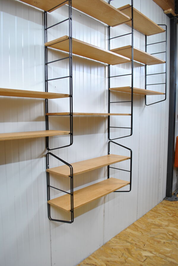 Etagère bibliothèque modulable murale 1970