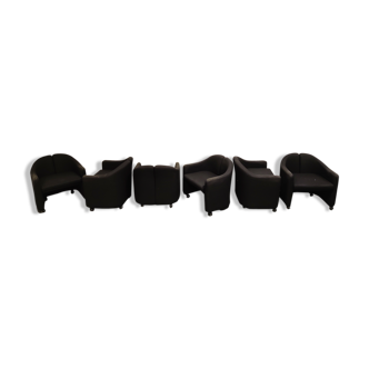 Armchairs by Eugenio Gerlio for Tecno, 1980s