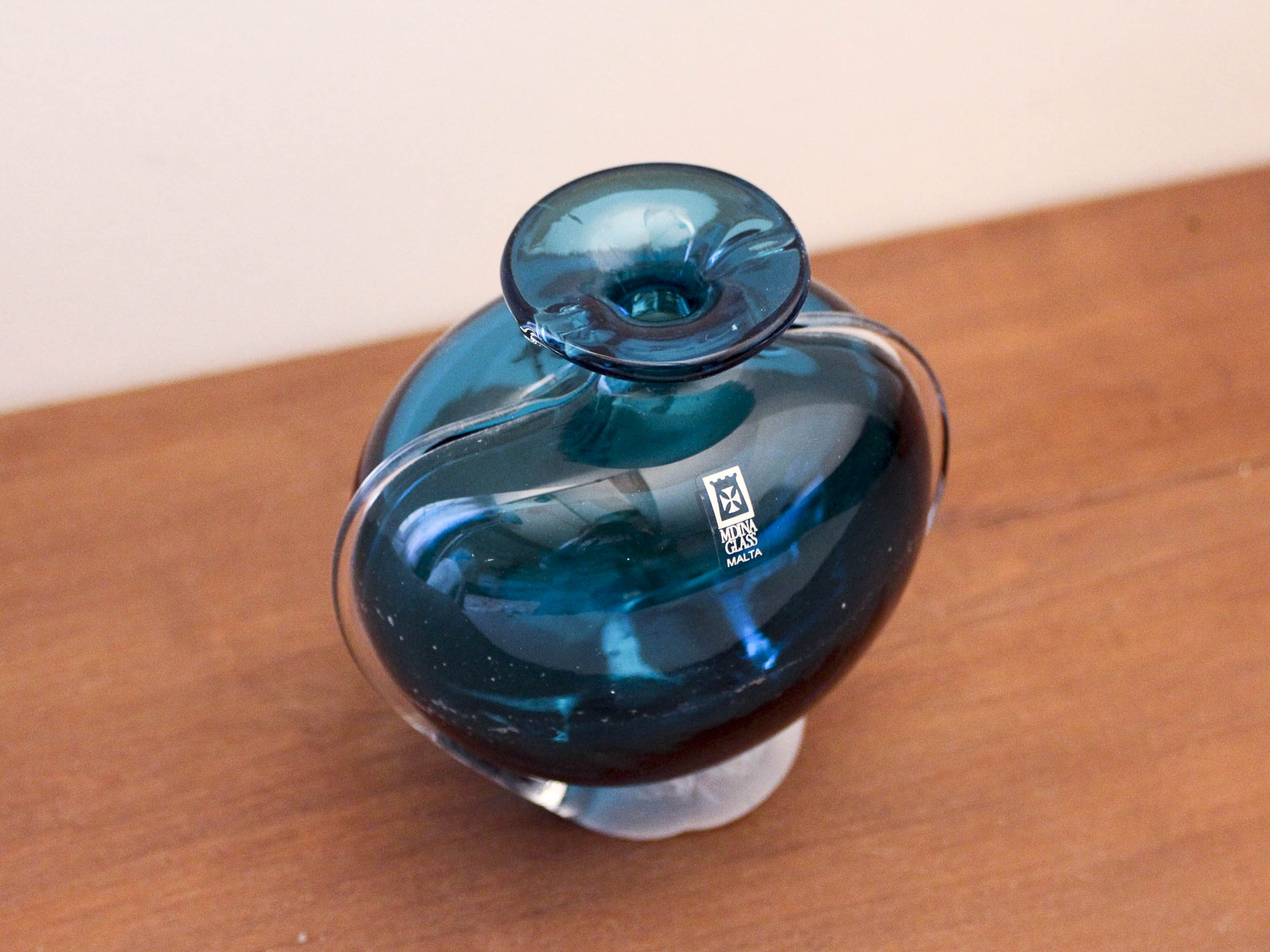 Vase en verre avec inclusion Mdina Malte