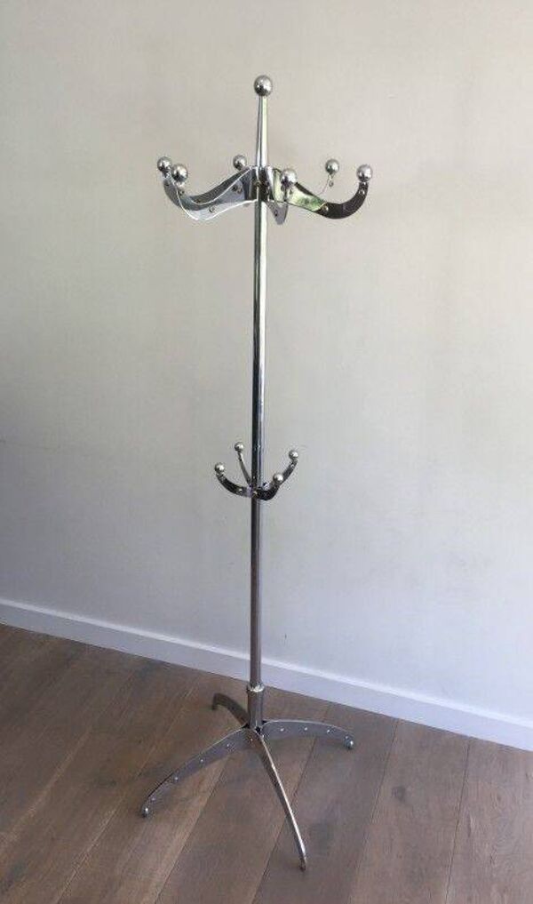 Porte-manteaux design en chrome riveté. Yasuaki Sasamoto ''Dulton'' Askilik