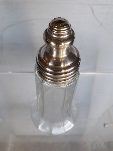 Sugar-washer - The perfect - glass and silver metal 1950