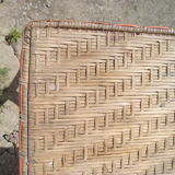 Small old table in rattan wicker