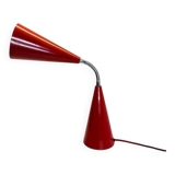 80's style table lamp Max Bill, Egoluce, vintage brown-red.