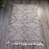 Black Berber carpet zanafi 100x150 cm