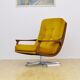 Swivel armchair in velor upholstery, 1970s