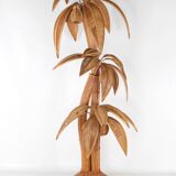 Large "coconut/palm" lamp in rattan