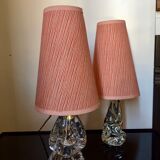Pair of lamps, Crystal foot
