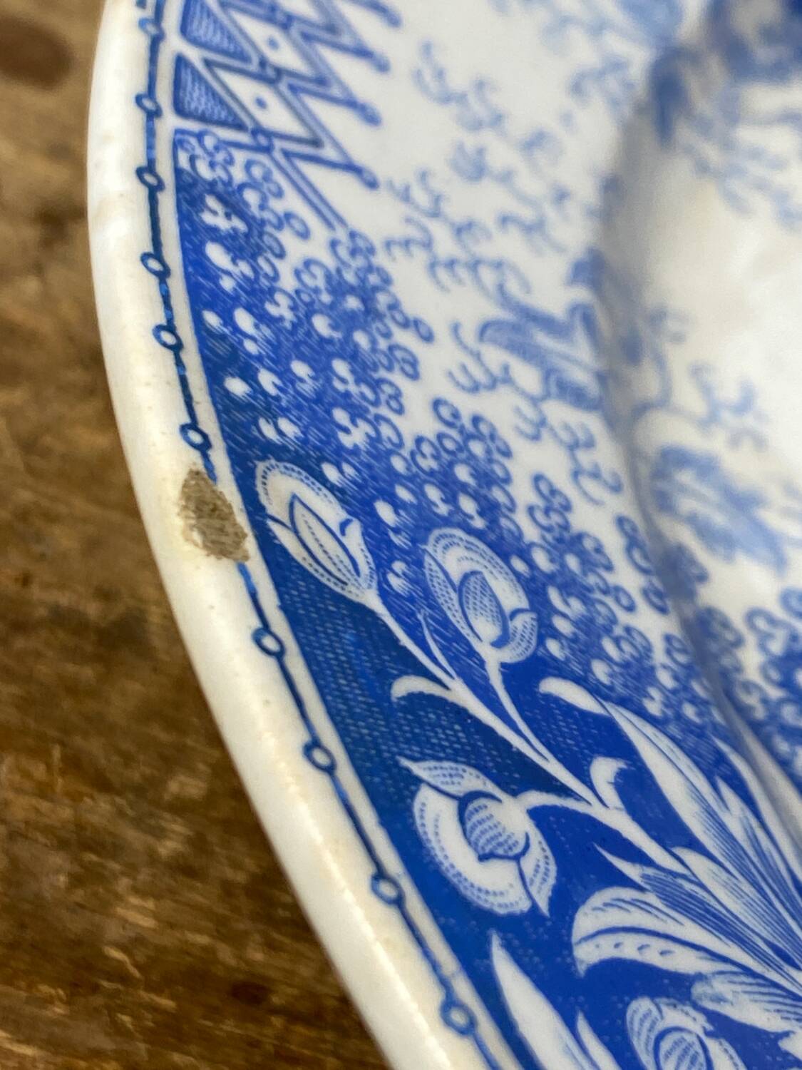 Old Sarreguemines earthenware dish