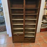 Old double oak filing cabinet
