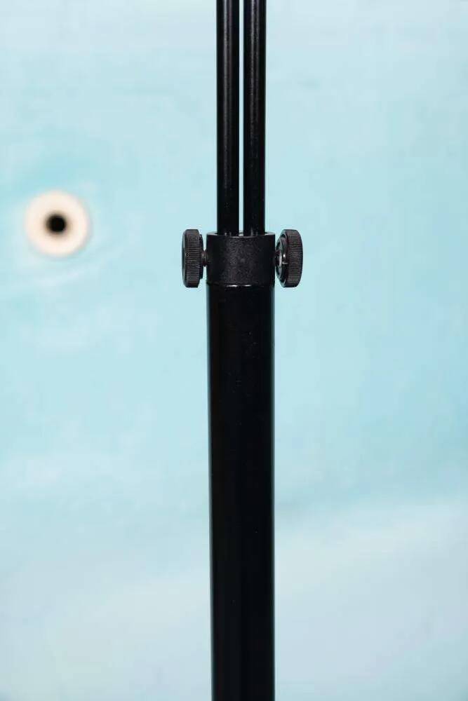 Matte black space age arc lamp, vintage 70s arc lamp.