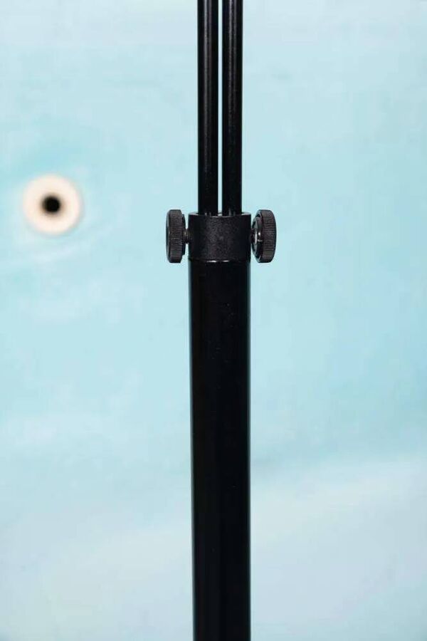 Lampe arc mat noire, lampe arc vintage des années 70.