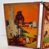 Orientalist triptych barber mirror 1920