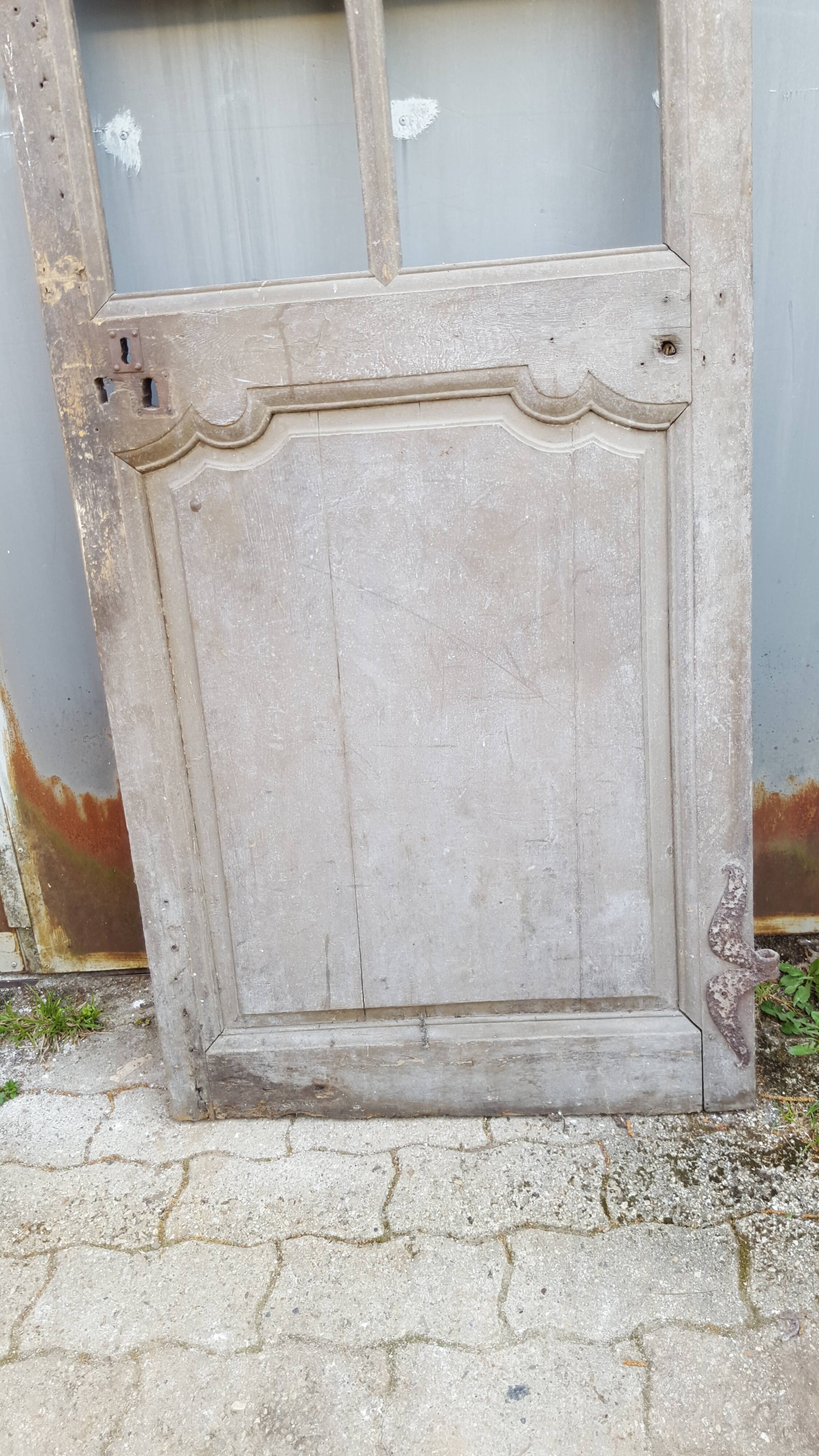 18th century glass door patina original mustache fittings