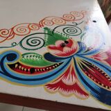 Table lounge - 4 ethnic vintage children's chairs