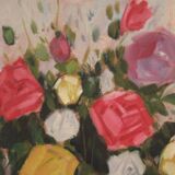 Original European Oil on Canvas – “Vase” – Signed Willack – Vintage