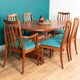 Retro Teak 1960s Mid Century Dining Table & 6 Chairs By G Plan Victor Wilkins