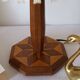Vintage lace marquetry bedside lamp