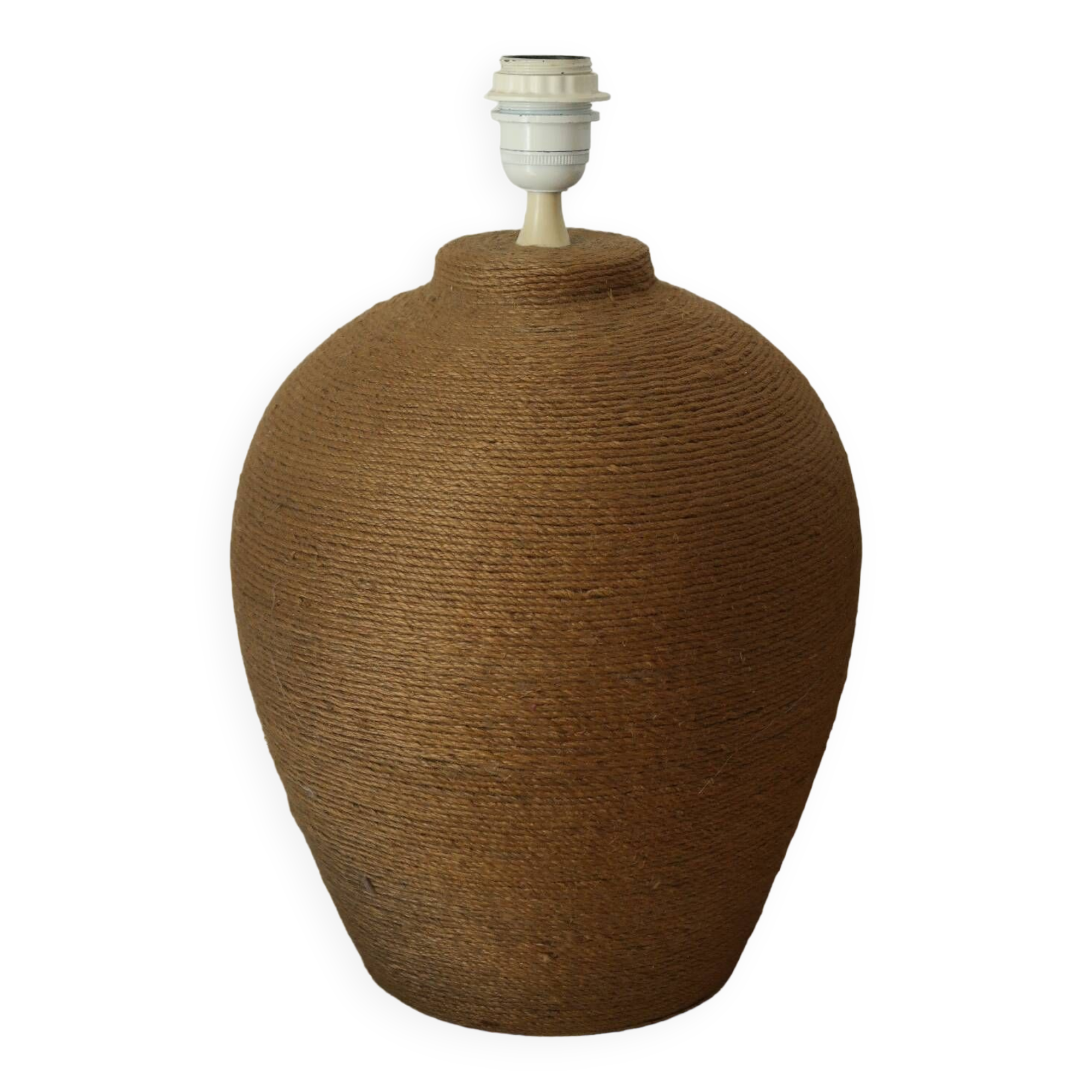 Vintage 70's natural rope lamp base
