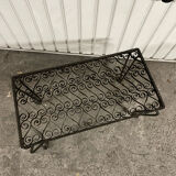 Black wrought iron coffee table