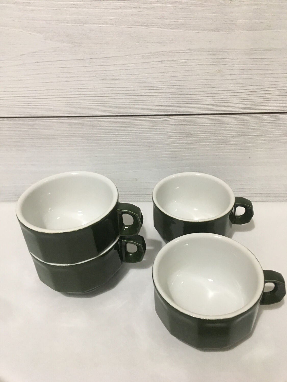 Green coffee cups
