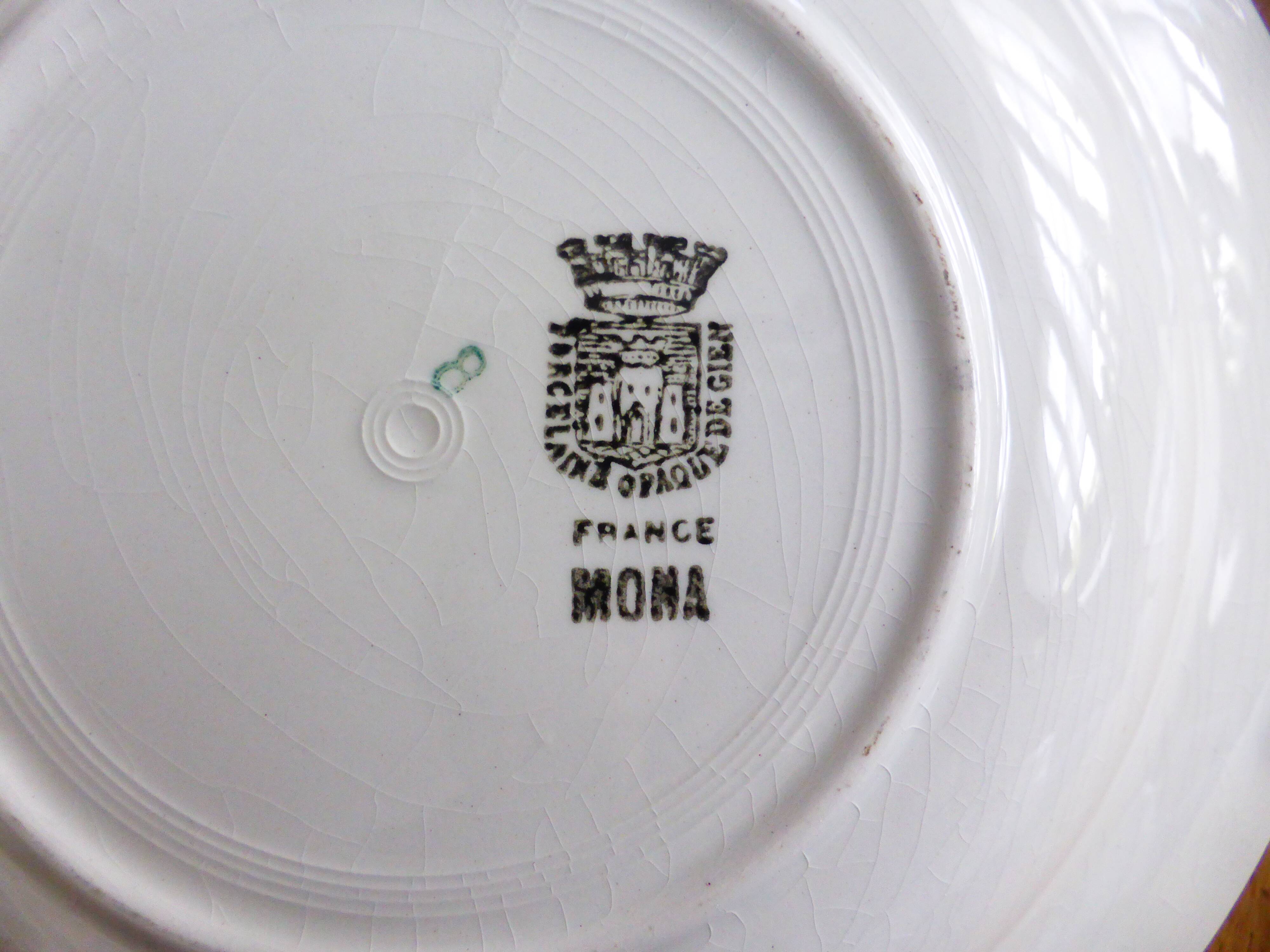 1 deep plate from Gien model Mona 221272