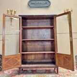 E. Bourdot Showcase In Louis XVI Marquetry Stamped XVIII Eme