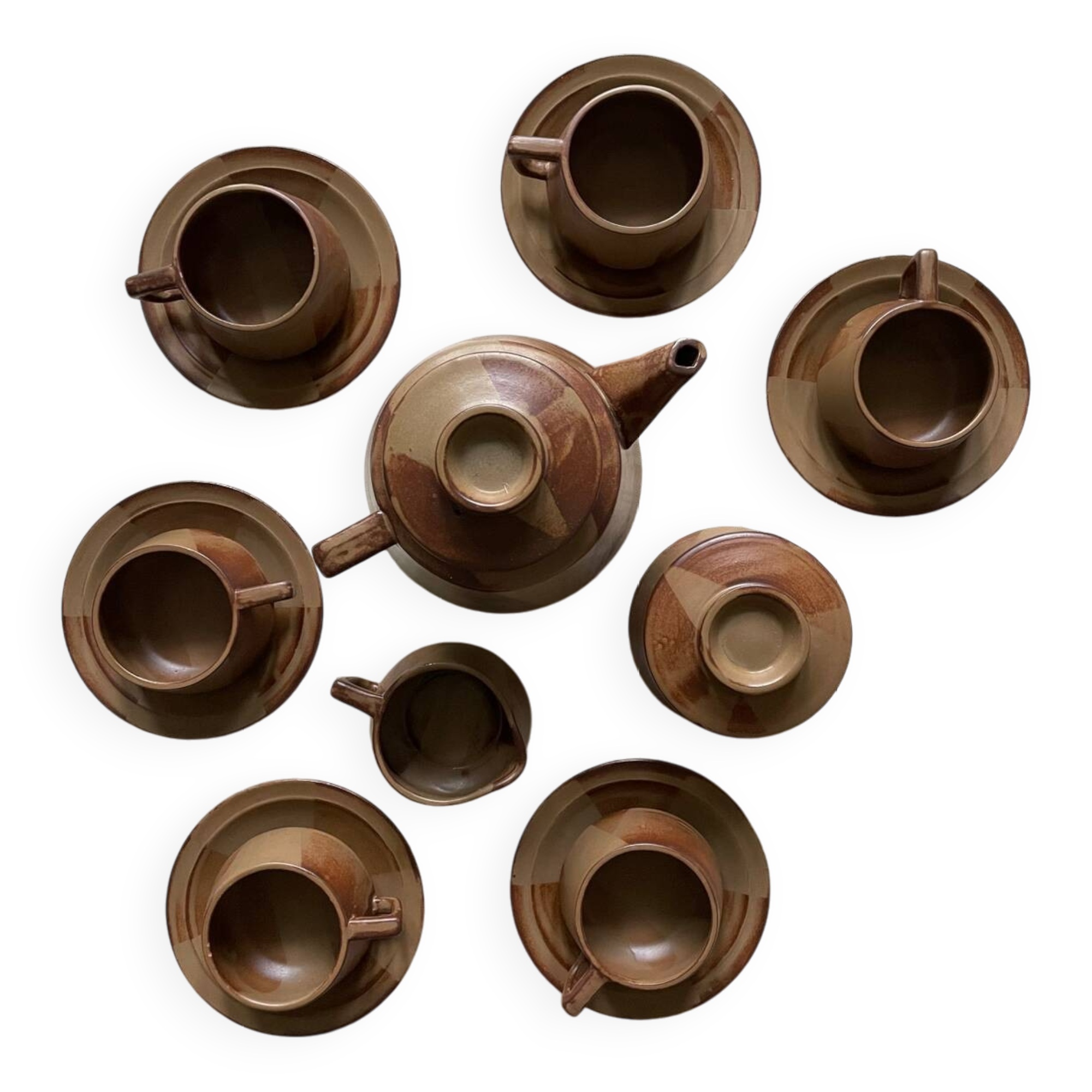 Japanese-style stoneware tea or coffee service