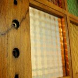 Old glass door solid oak 1960