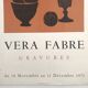 Véra fabre, galerie sagot-le garrec, 1971. original lithograph poster