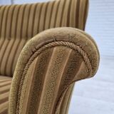 1960s, 3-seater Danish sofa, green furniture wool, original condition.