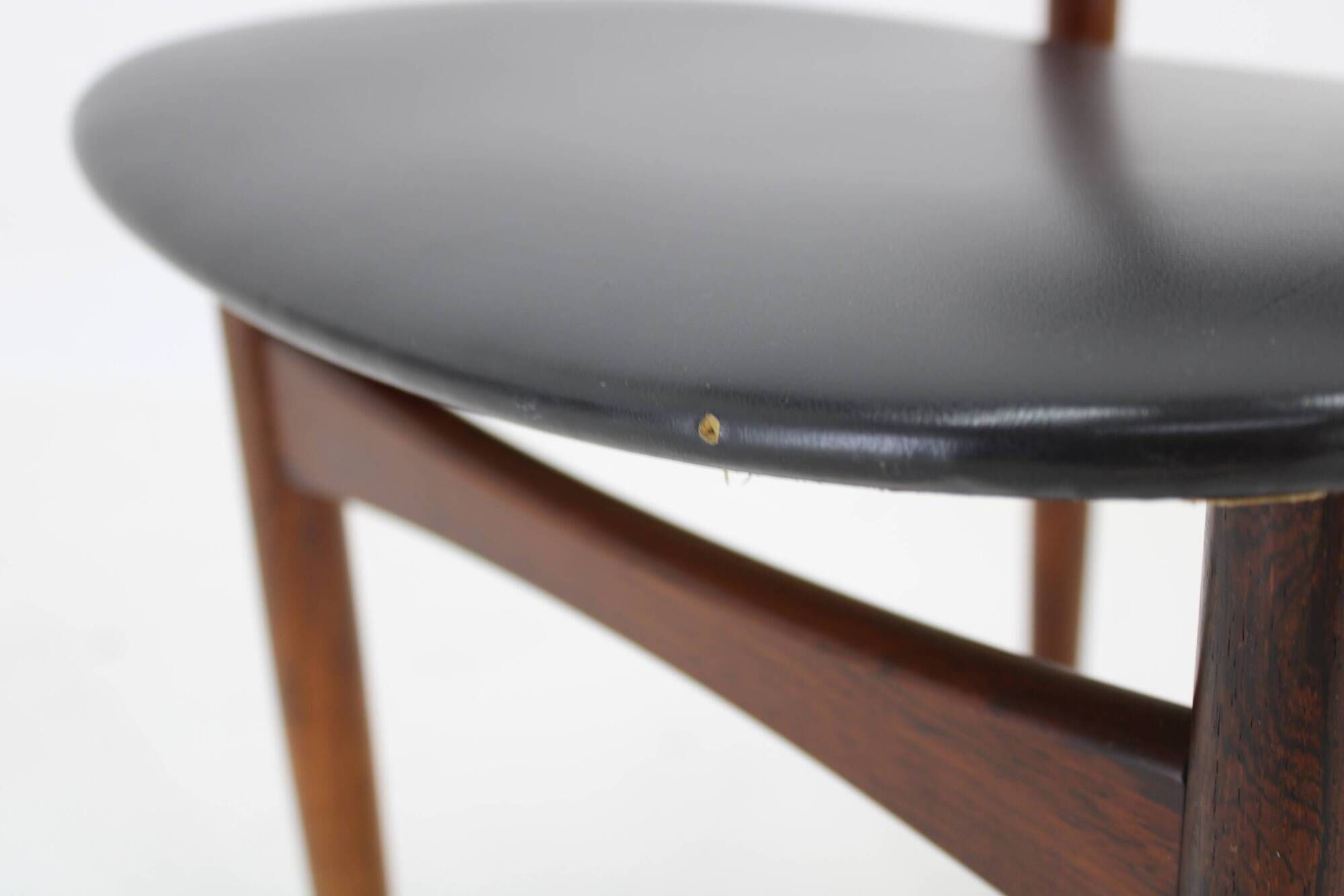 1960s Set of Six Scantic Mobelvaerk Dining Chairs in Leatherette, Denmark