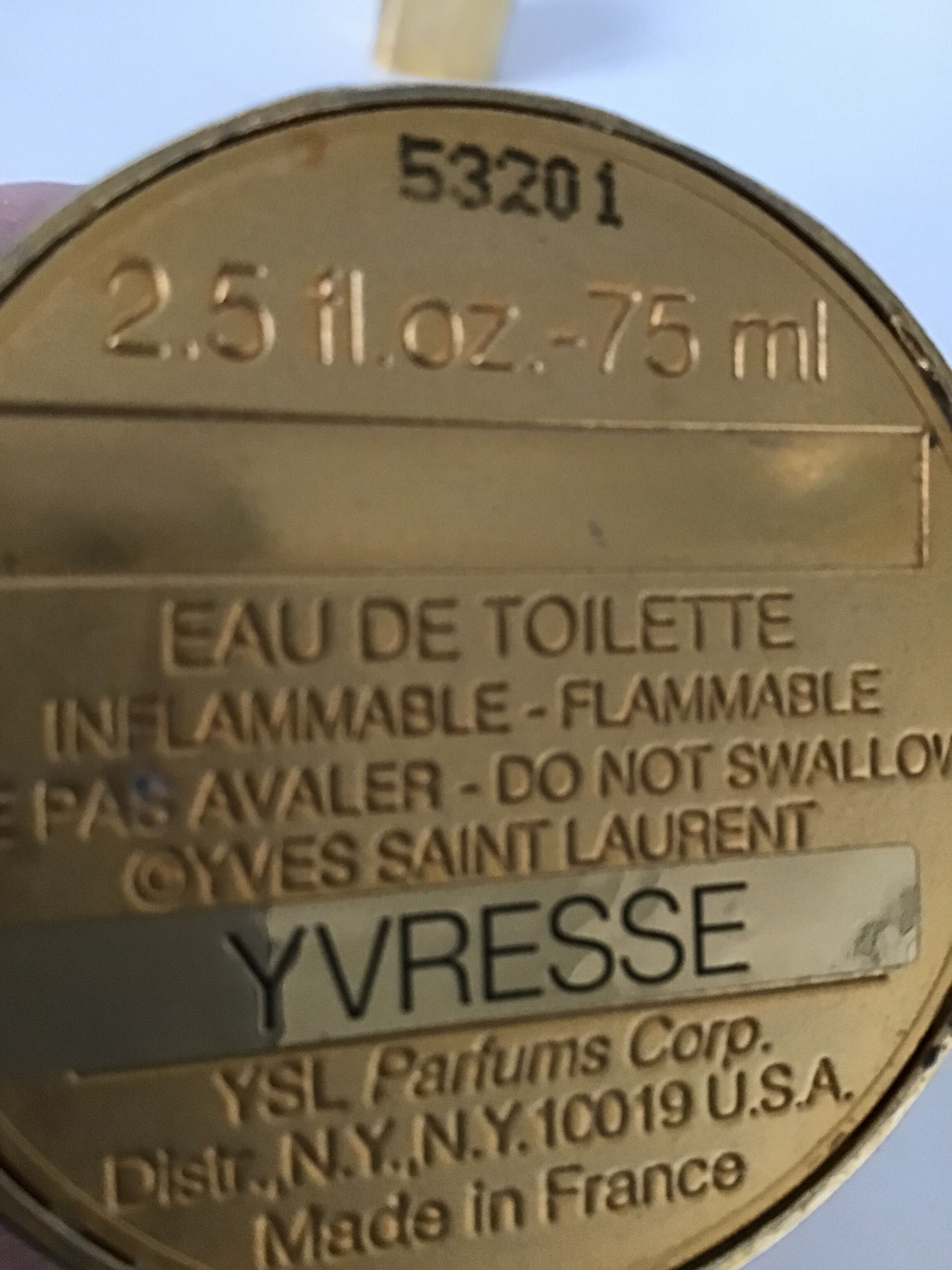 Yves st Laurent perfume bottle case