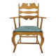 1960s Henning Kjærnulf Razorblade armchair in solid oak for EG Møbler, Denmark