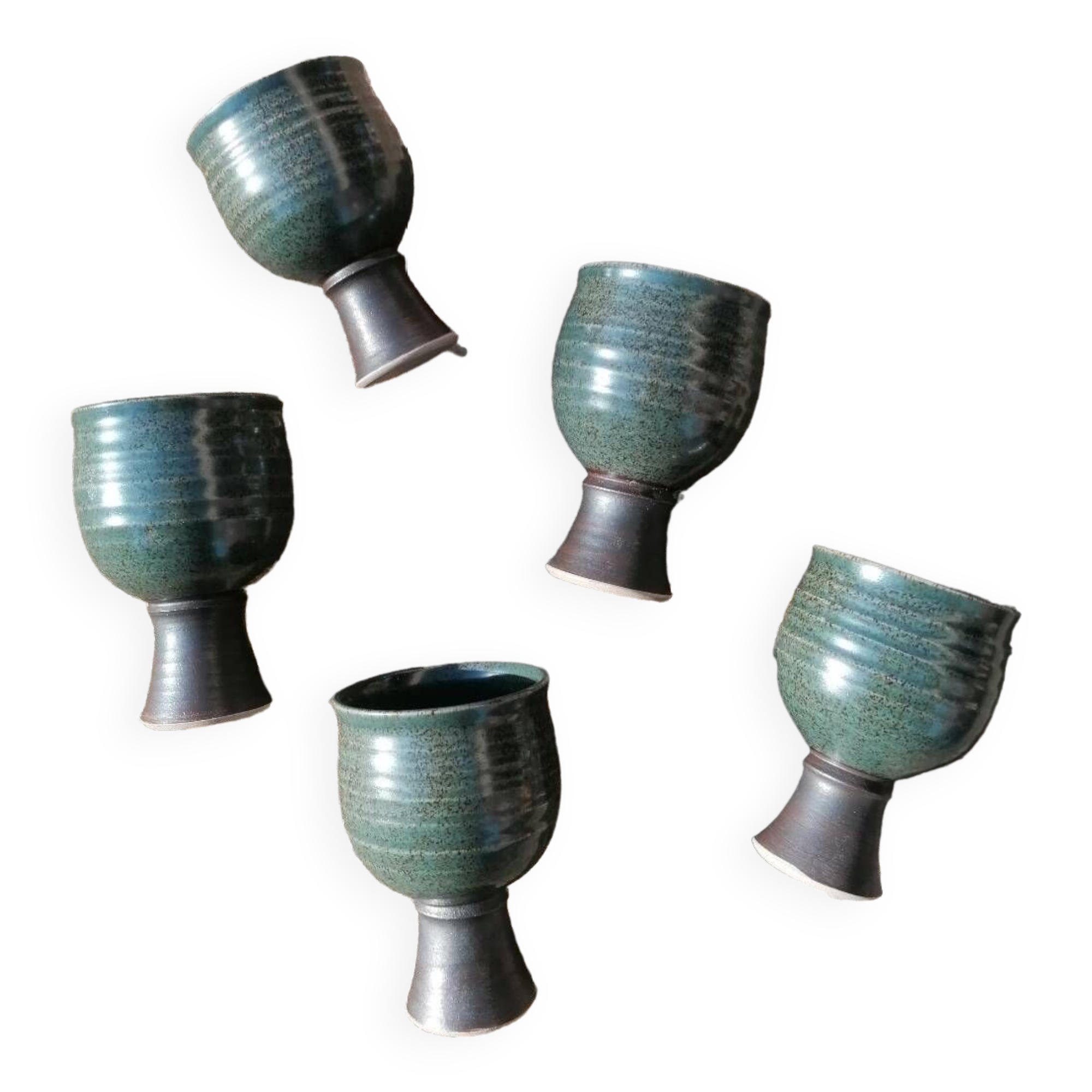 Original signed stoneware tumbler cups.