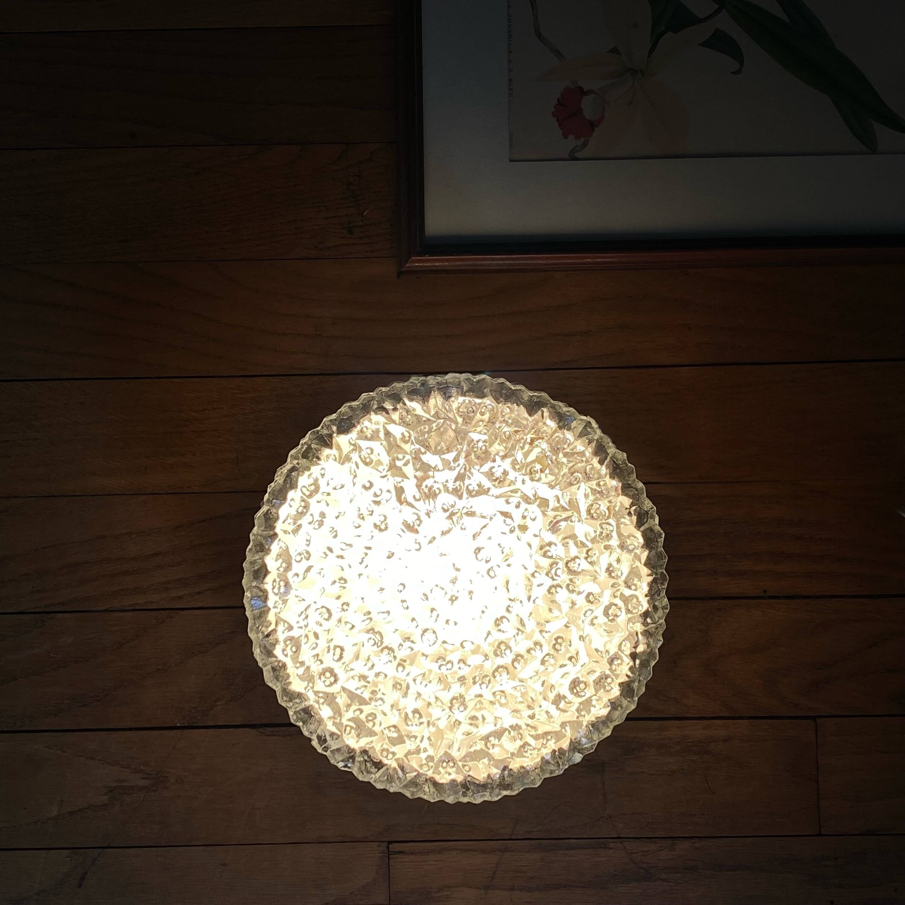 Holophane porthole glass wall or ceiling light, 1970s-1980s