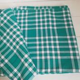 Vintage gingham tablecloth 250 x 150
