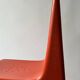 Kids chair plastic - orange children's chair, 1970s design