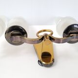 Pair of vintage bronze wall lamps house Libéros 1950