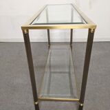 Glass and brass console from the 70s
