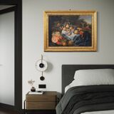 Great 17th century Italian painting, antique still life with fruit