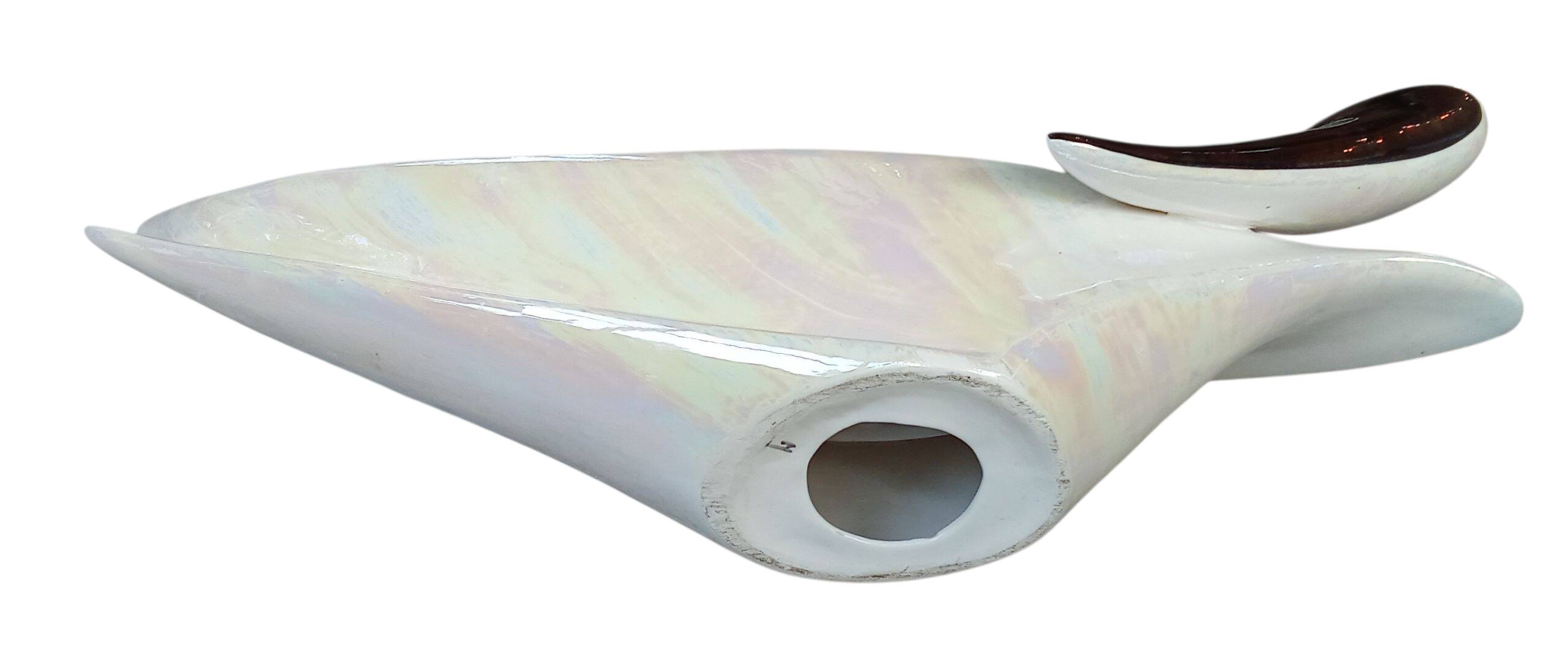 Large iridescent Verceram ceramic bowl