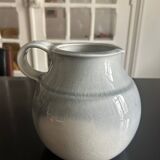 large blue ceramic pitcher