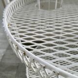 1950s white expanded metal portable bar